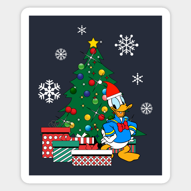 Donald Duck Around The Christmas Tree Sticker by Nova5